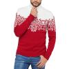 Matching Family Christmas Sweaters Turtleneck Reindeer Snowflakes Ugly Knit Sweater Pullovers for Holiday Party (Red White Dad, XL) view 4