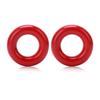 VGEBY Bat Weight Ring, 2pcs Round Glossy Training Swing Weight Donut Red for Baseball Players Coaches Warm Up Swing Practice and Training Sessions view 1