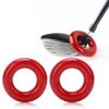 VGEBY Bat Weight Ring, 2pcs Round Glossy Training Swing Weight Donut Red for Baseball Players Coaches Warm Up Swing Practice and Training Sessions view 3