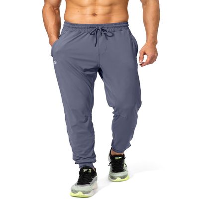G Gradual Men's Sweatpants with Zipper Pockets Athletic Pants Traning Track Pants Joggers for Men Soccer, Running, Workout(Dusty Blue,L)