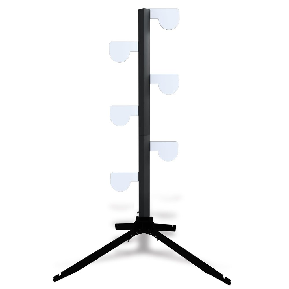 Atflbox AR500 Dueling Tree Target Kit - 4" x 1/4" Steel Paddle for .22 Rimfire Shooting Sports Competition and Training