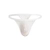 JEsilunmaMY See Through Underwear for Men Low Rise Mesh Sheer Bulge Pouch Panties Transparent Breathable G-String Underpants (White,X-Large) view 1