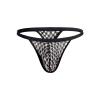 JEsilunmaMY Men's Low Waist G-String See Through Bulge Pouch Thongs Sexy Panties Breathable T-Back Bikini Underwear Swimwear (Black,XX-Large) view 1