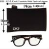 Meigan Meigan Glasses Case, Storage for 2, Portable, Compact, Slim, Two-piece, Soft Case, Large, Sunglasses, Blue view 2