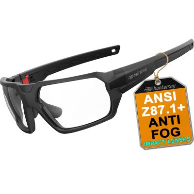 HTS HUNTERSKY Q37 Ballistic ANSI Z87.1+ Tactical Shooting Glasses for Men Anti Fog Clear Lens Military Eye Pro Range Protective Eyewear