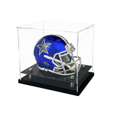 Mini Helmet Display Case,Self-Assembly Clear Acrylic Football Mini Helmet Display Box Protection Holder Dustproof Sports Collectibles Storage Showcase