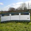 AB Tools 3 Panel Steel Pole Windbreak Shelter 1.4m by 5m Grey Window Screen Folding view 3