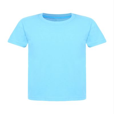 Agoky Kids Boys Solid Color Short Sleeve T-Shirt Summer Active Casual Tops Round Neck Tee Outdoor Playwear Sky Blue 11-12 Years