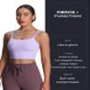 Aoxjox Women's Workout Sports Bras Fitness Yoga Crop Tank Metamorph Twist Back Cami (Purple Heather, X-Small) view 2