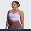 Aoxjox Women's Workout Sports Bras Fitness Yoga Crop Tank Metamorph Twist Back Cami (Purple Heather, X-Small) view 3