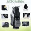 Tangkula Golf Cart Bag, Lightweight Golf Club Bag with 14-Way Dividers Top & Cooler Bag, Waterproof Valuable Pocket, Rain Hood, Carry Handles and Shoulder Strap, Golf Club Cart Bag for Men & Women view 2