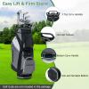 Tangkula Golf Cart Bag, Lightweight Golf Club Bag with 14-Way Dividers Top & Cooler Bag, Waterproof Valuable Pocket, Rain Hood, Carry Handles and Shoulder Strap, Golf Club Cart Bag for Men & Women view 3
