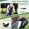 Tangkula Golf Cart Bag, Lightweight Golf Club Bag with 14-Way Dividers Top & Cooler Bag, Waterproof Valuable Pocket, Rain Hood, Carry Handles and Shoulder Strap, Golf Club Cart Bag for Men & Women view 4