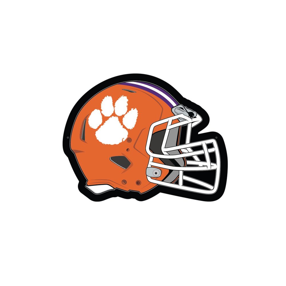 Team Sports America Evergreen NCAA Clemson University Ultra-Thin LED Light Wall Sign Decor | Full Size Replica Helmet | 19.5 x 15 Inches | Made in the USA