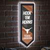 Team Sports America Evergreen NCAA University of Texas | Ultra-Thin LED Light Wall Sign Decor | Large Pennant Banner | 9 x 23 Inches | Made in the USA view 1