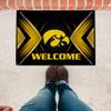 VictoryStore Doormats: Iowa Hawkeyes Doormat 24x36 Inches, Welcome Floor mat Go Hawks, Officially Licensed University of Iowa Doormat view 2