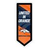 Team Sports America Evergreen NFL Denver Broncos | Ultra-Thin LED Light Wall Sign Decor | Large Pennant Banner | 9 x 23 Inches | Made in the USA view 2