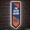 Team Sports America Evergreen NCAA University of Florida | Ultra-Thin LED Light Wall Sign Decor | Large Pennant Banner | 9 x 23 Inches | Made in the USA view 1