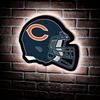 Team Sports America Evergreen NFL Chicago Bears Ultra-Thin LED Light Wall Sign Decor | Full Size Replica Helmet | 19.5 x 15 Inches | Made in the USA view 1
