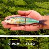17cm 51.5g Jointed Swimbait for Bass Fishing Hard Body Soft Tail Wake Bait Glide Fishing Lures Minnows (Color : CC90-03) view 3