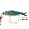17cm 51.5g Jointed Swimbait for Bass Fishing Hard Body Soft Tail Wake Bait Glide Fishing Lures Minnows (Color : CC90-03) view 4