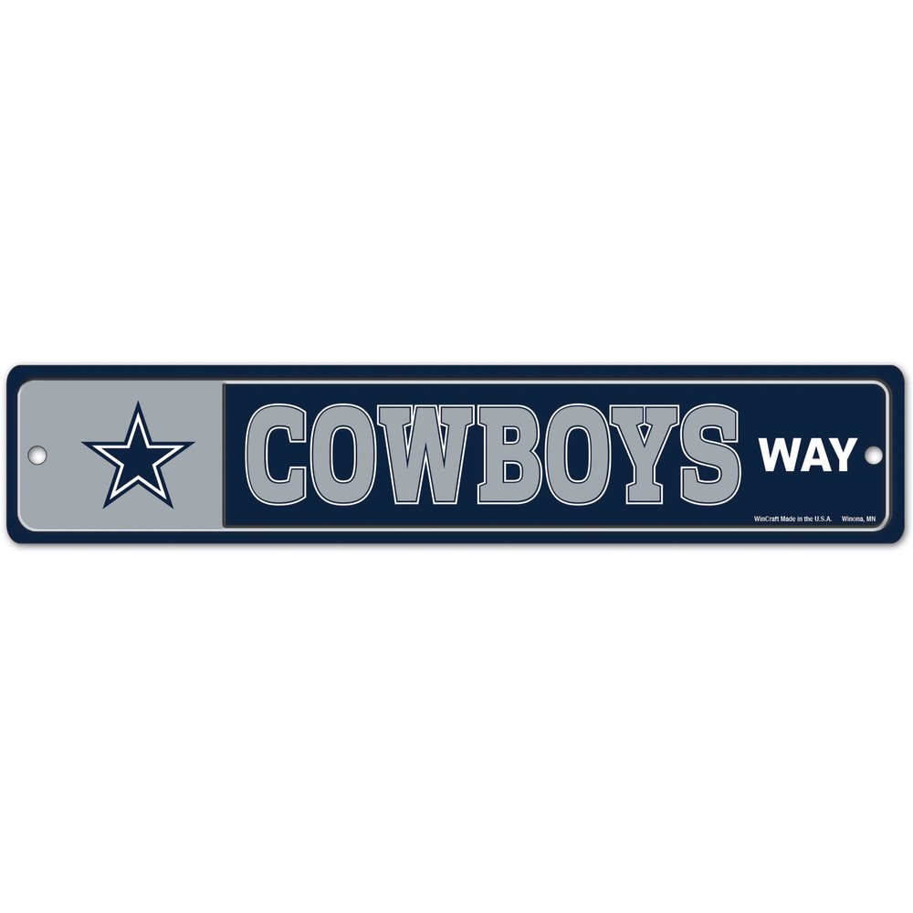 WinCraft Dallas Cowboys 3.75" x 19" Team Street Sign