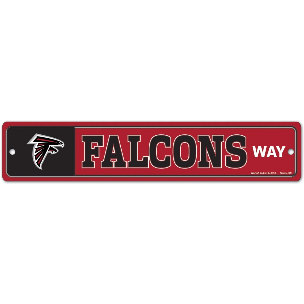WinCraft Atlanta Falcons 3.75" x 19" Team Street Sign