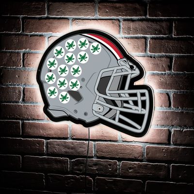 Team Sports America Evergreen NCAA Ohio State University Ultra-Thin LED Light Wall Sign Decor | Full Size Replica Helmet | 19.5 x 15 Inches | Made in the USA