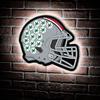 Team Sports America Evergreen NCAA Ohio State University Ultra-Thin LED Light Wall Sign Decor | Full Size Replica Helmet | 19.5 x 15 Inches | Made in the USA view 1