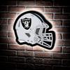 Team Sports America Evergreen NFL Las Vegas Riders Ultra-Thin LED Light Wall Sign Decor | Full Size Replica Helmet | 19.5 x 15 Inches | Made in the USA view 1