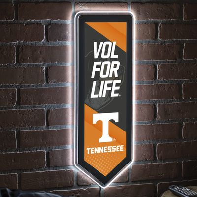 Team Sports America Evergreen NCAA University of Tennessee | Ultra-Thin LED Light Wall Sign Decor | Large Pennant Banner | 9 x 23 Inches | Made in the USA