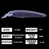 10pcs/lot Unpainted Minnow Lure Jerkbait 12cm 14g Floating Inner Flash Blank Minnow Bait Fishing Tackle for DIY (Color : JM112 10pcs BLANKS) view 3