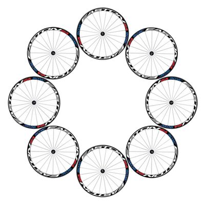 Scakbyer Reflective Stickers for Bike Wheel, 8PCS Safety Night Riding Bicycle Reflector Tape Decal Set - White + Blue + Red