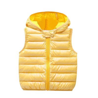 Children Kids Toddler Infant Baby Boys Girls Sleeveless Winter Solid Coats Ears Hooded Boys Jacket (Yellow, 4-5 Years)