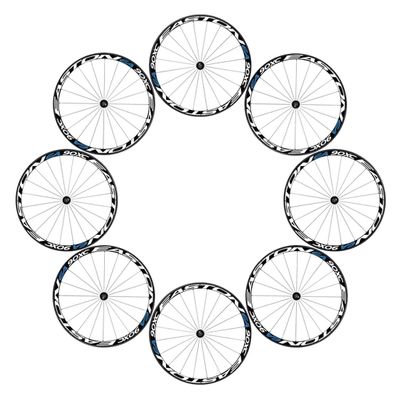 Scakbyer Reflective Stickers for Bike Wheel, 8PCS Safety Night Riding Bicycle Reflector Tape Decal Set - White + Blue