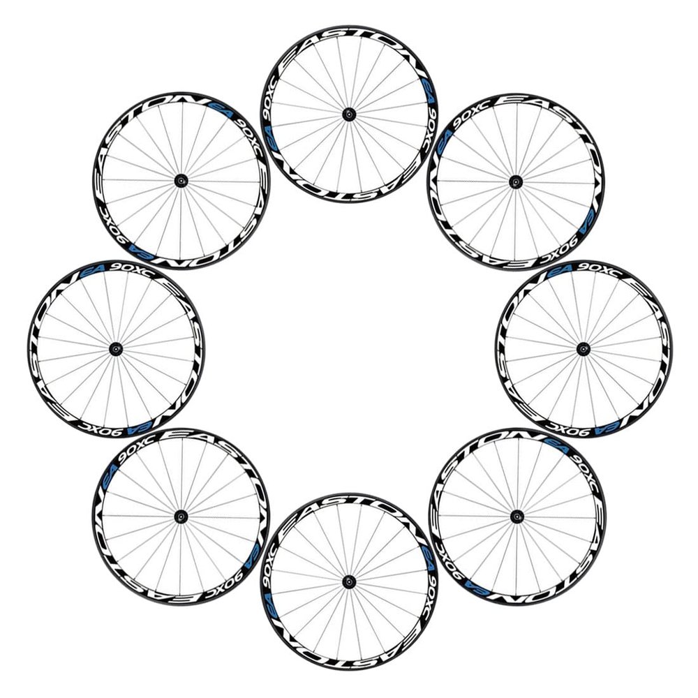 Scakbyer Reflective Stickers for Bike Wheel, 8PCS Safety Night Riding Bicycle Reflector Tape Decal Set - White + Blue