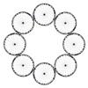 Scakbyer Reflective Stickers for Bike Wheel, 8PCS Safety Night Riding Bicycle Reflector Tape Decal Set - White + Blue view 1
