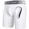 COOLOMG Men Sliding Shorts with Protective Cup Baseball Football Lacrosse Field Hockey White M view 1