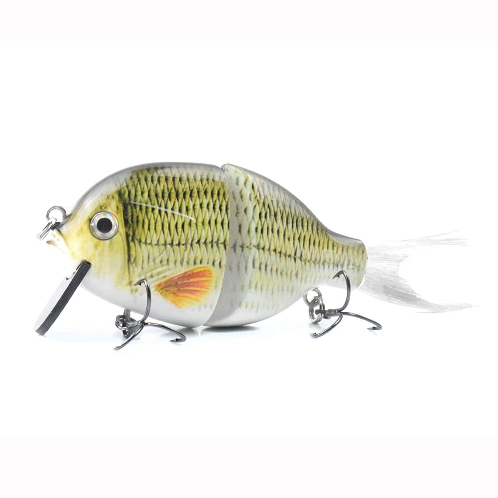 Bluegill Crankbait 4inch 31.5g Floating Jointed Claw Lures Carbon Fiber Bills Sunfish Wobblers Fishing Lure (Color : 06)