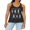 Fifth Sun Classic Skate Women's Fast Fashion Racerback Tank Top, Black Heather, X-Large view 1