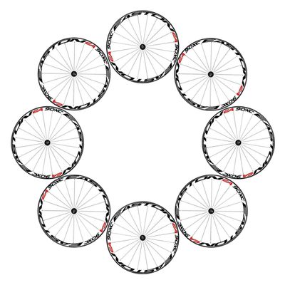 Scakbyer Reflective Stickers for Bike Wheel, 8PCS Safety Night Riding Bicycle Reflector Tape Decal Set - Black + Red