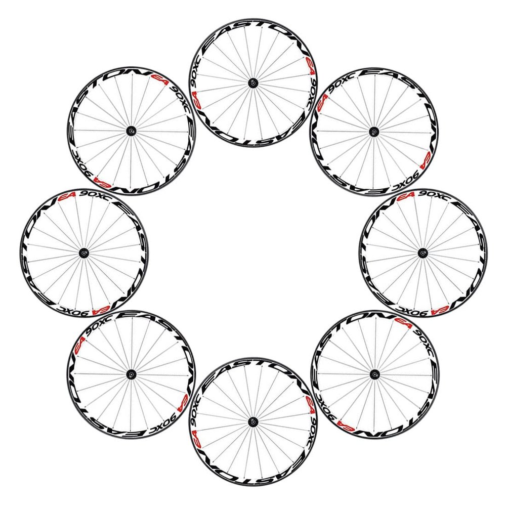 Scakbyer Reflective Stickers for Bike Wheel, 8PCS Safety Night Riding Bicycle Reflector Tape Decal Set - Black + Red