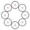 Scakbyer Reflective Stickers for Bike Wheel, 8PCS Safety Night Riding Bicycle Reflector Tape Decal Set - Black + Red view 1