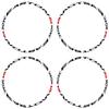 Scakbyer Reflective Stickers for Bike Wheel, 8PCS Safety Night Riding Bicycle Reflector Tape Decal Set - Black + Red view 2