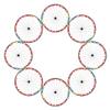 Scakbyer Reflective Stickers for Bike Wheel, 8PCS Safety Night Riding Bicycle Reflector Tape Decal Set - Red + Blue + Yellow view 1