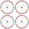 Scakbyer Reflective Stickers for Bike Wheel, 8PCS Safety Night Riding Bicycle Reflector Tape Decal Set - Red + Blue + Yellow view 2