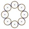 Scakbyer Reflective Stickers for Bike Wheel, 8PCS Safety Night Riding Bicycle Reflector Tape Decal Set - Yellow + Blue + Red view 1