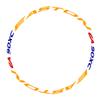 Scakbyer Reflective Stickers for Bike Wheel, 8PCS Safety Night Riding Bicycle Reflector Tape Decal Set - Yellow + Blue + Red view 4