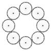 Scakbyer Reflective Stickers for Bike Wheel, 8PCS Safety Night Riding Bicycle Reflector Tape Decal Set - White view 1