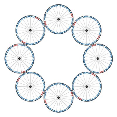 Scakbyer Reflective Stickers for Bike Wheel, 8PCS Safety Night Riding Bicycle Reflector Tape Decal Set - Blue + Red